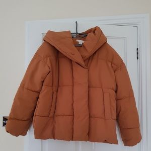 Rust H&M puffer coat